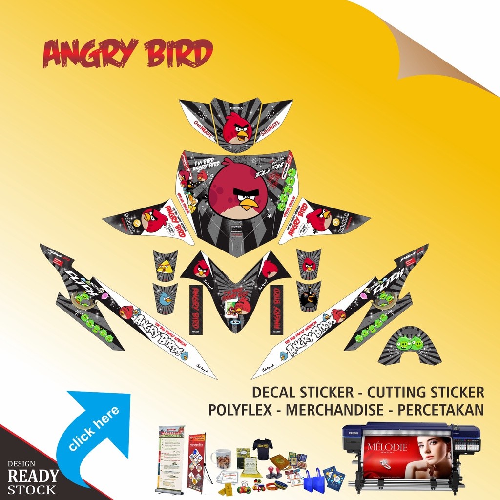DECAL STICKER HONDA VARIO LAMA ANGRY BIRD