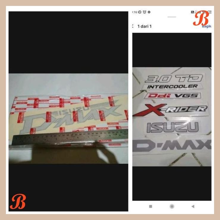 

| IGI | STIKER ISUZI DMAX SESUAI FOTO IKLAN