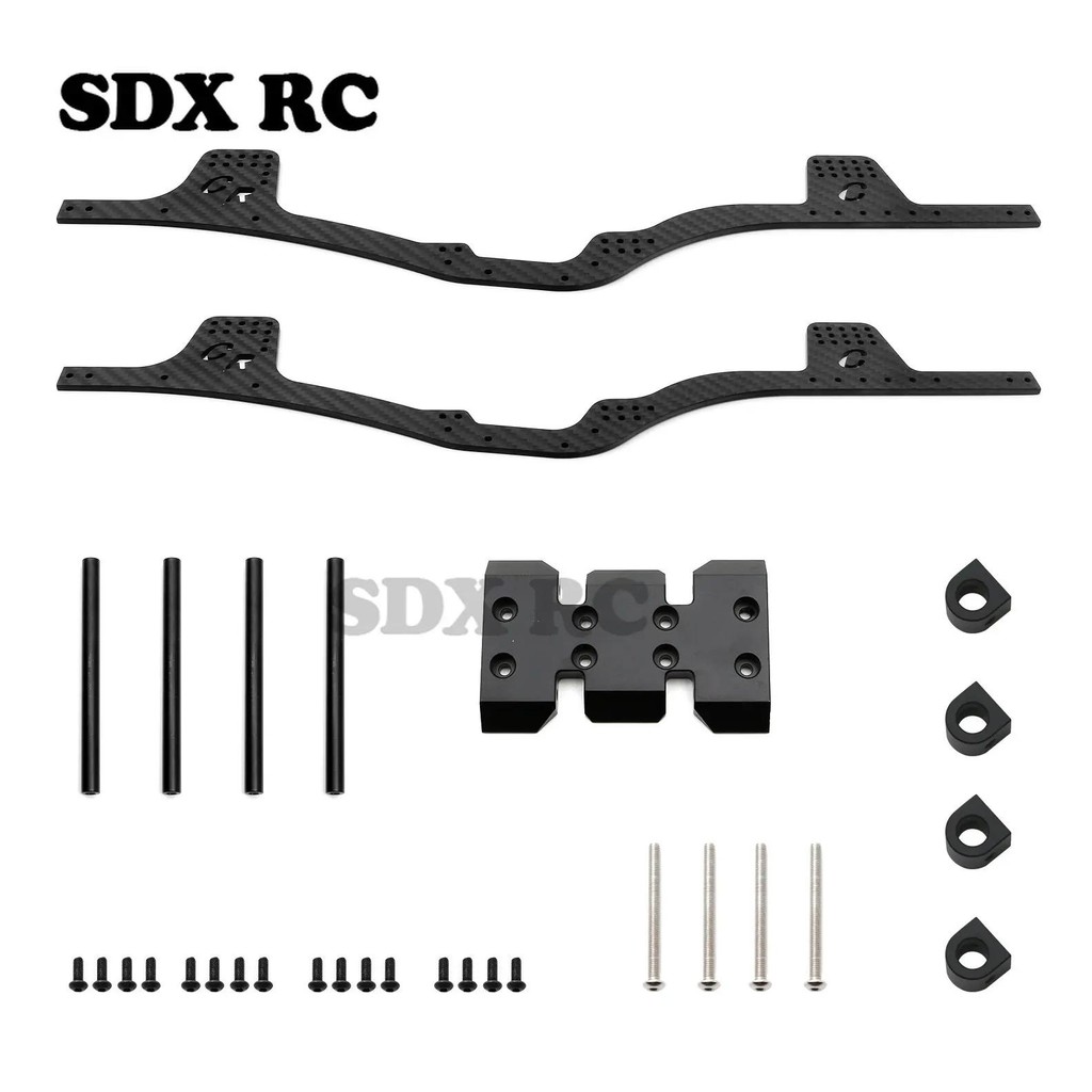 LCG CARBON FIBER CHASSIS KIT FRAME GIRDER FOR 1/10 RC CRAWLER AXIAL SCX10 & SCX10 II 90046 UPGRADE P