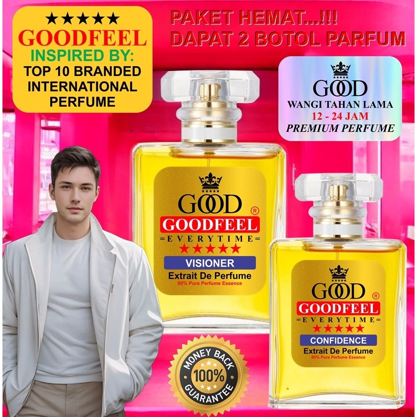 Parfum 2 Pcs MEN LADIES SERIES 30ML Extrait De Perfume Wangi Tahan Lama Parfum Pria Wanita /GF096