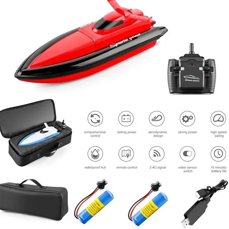 F1 HIGH SPEED RC BOAT REMOTE CONTROL RACE BOAT 4 CHANNELS FOR POOLS, LAKES AND OUTDOOR ADVENTURE