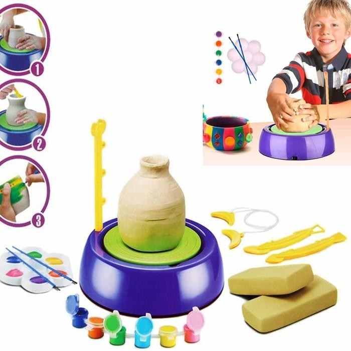 Mainan Roda Tembikar Mini Tanah Electric Ceramic Pottery Wheel Machine - Pottery Wheel