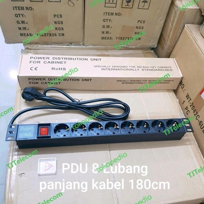 PDU rack server 8 lubang