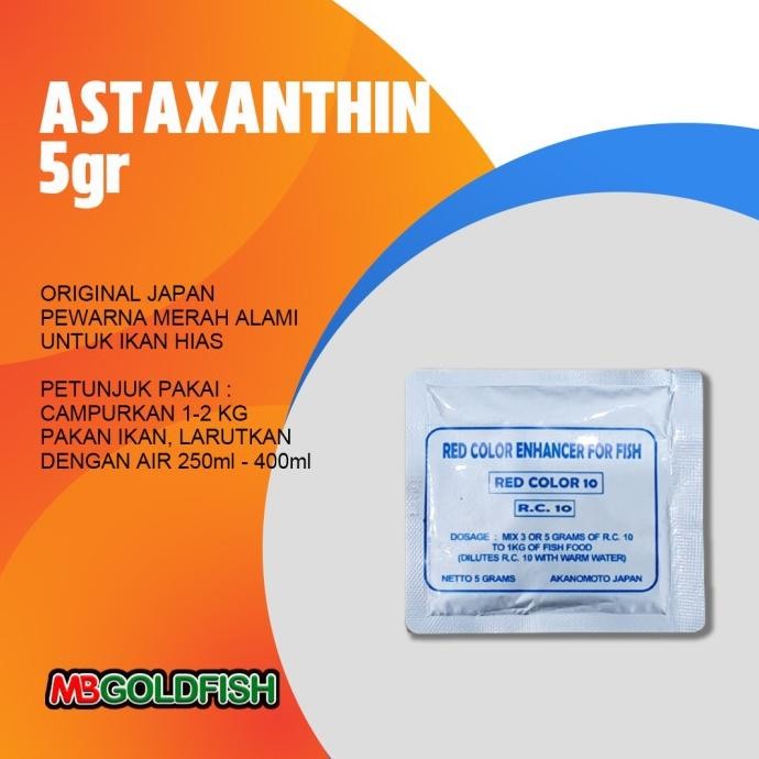 

ASTAXANTHIN Repack 5gr , ori japan pewarna merah alami untuk ikan hias