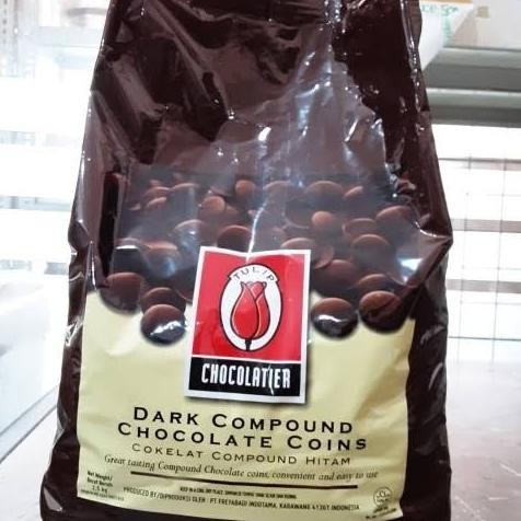 

Tulip Dark Compound Chocolate Coins Coin Button Cokelat Kancing 500 Gr Terlaris