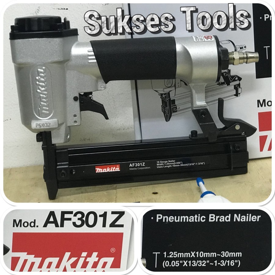 Makita - Mesin Paku Tembak Angin AF 301 Z Air Nailer AF301 Z