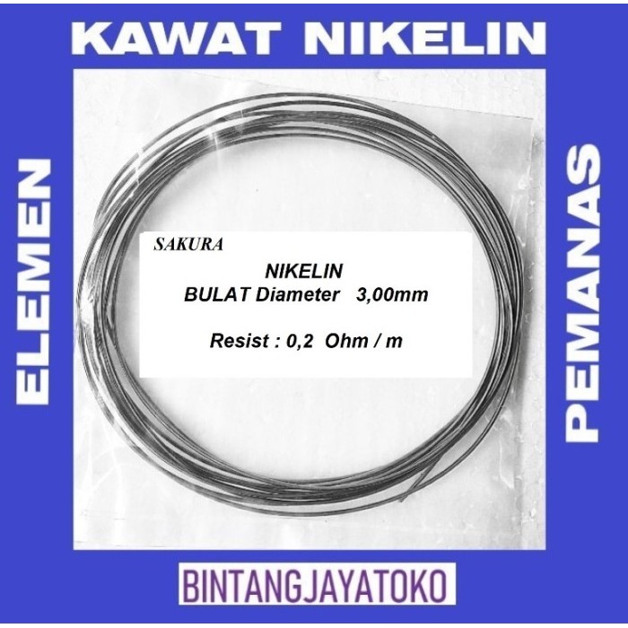 kawat nikelin 3,00 mm niklin 3mm bulat 1 kg