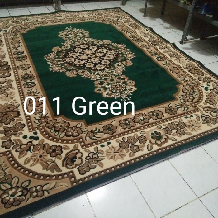 Karpet Permadani Besar Jumbo Tebal 230x310 cm Dynasty Hijau Tua