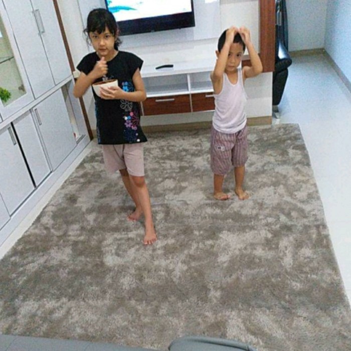 KARPET BULU 400 X 250 TEBAL 3,5 CM RASFUR BINTIK ANTI SLIP EMPUK MURAH