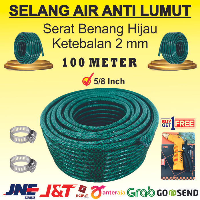 SELANG AIR 5/8 100 METER SERAT BENANG ANTI LUMUT / SELANG AIR TAMAN