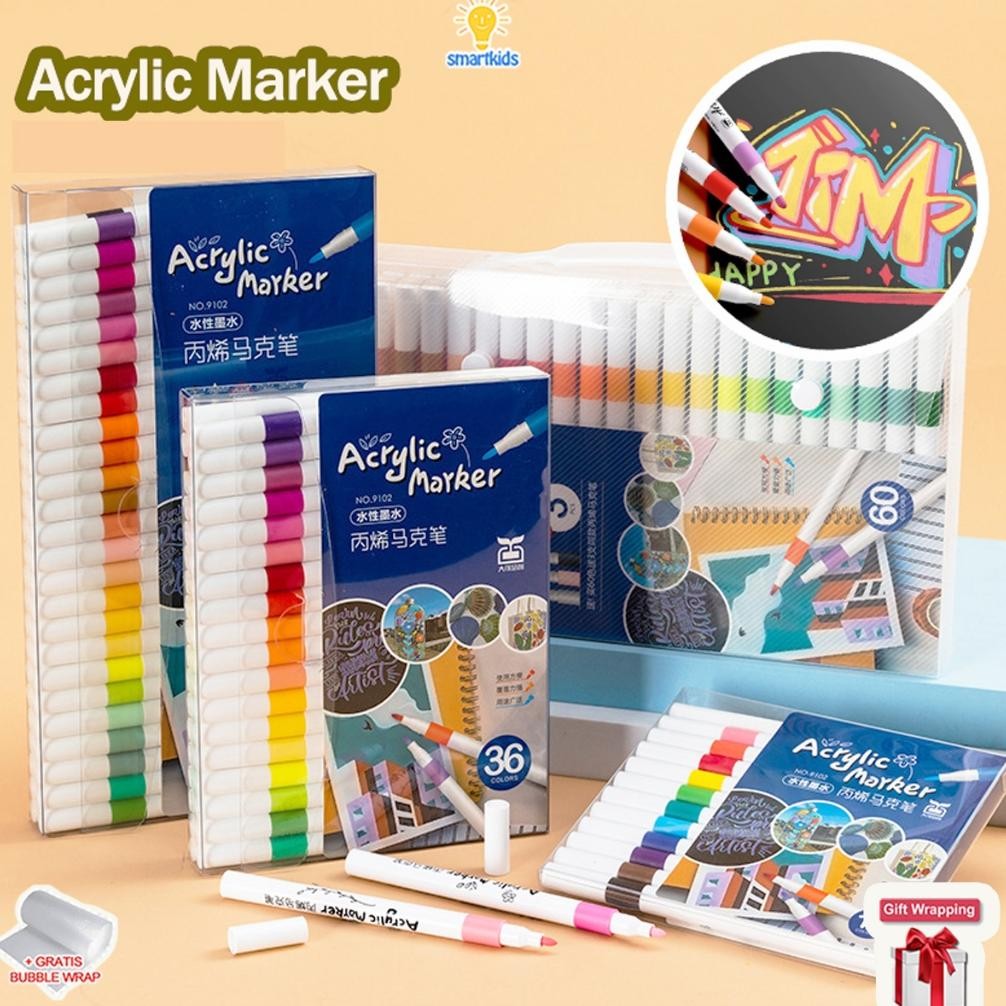 

Sp - Pen Akrilik Marker Warna Cepat Kering Tahan Air / Spidol Acrylic Painter / Menggambar Kreativitas Seni Kasi Anak