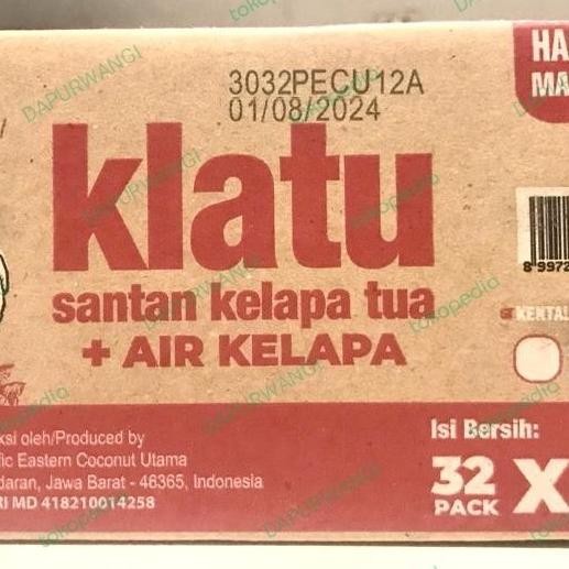 

Santan Klatu Original Coconut Cream Santan Kelapa Tua Terbaik (Ekspor)