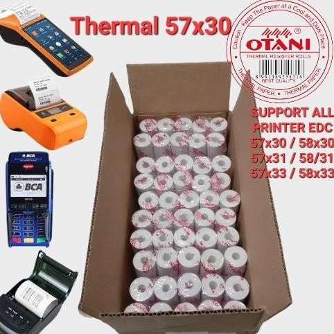 

TERMURAH - Kertas thermal 57x30 otani kertas print thermal 57 x 30 OTANI
