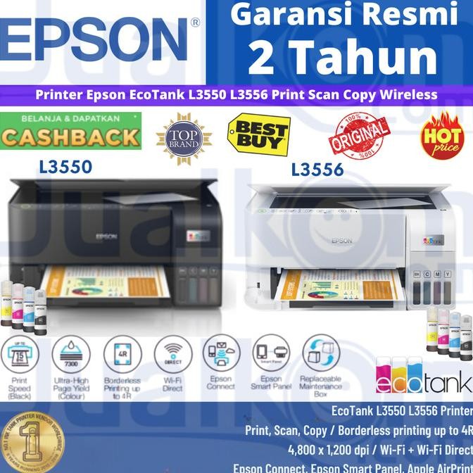 Printer Epson L3550 L3556 Multifungsi Print Scan Copy Wireless Wifi L 3550 L 3556 Goodies.Stuff
