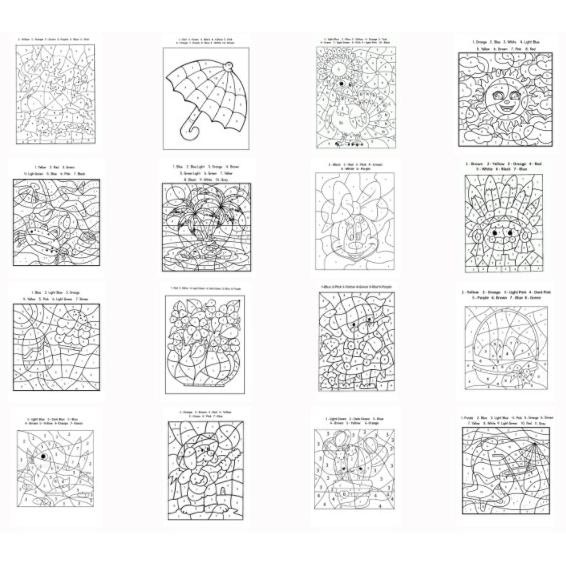 

Baru Coloring Paper - Paint by Numbers For Kid Series 001