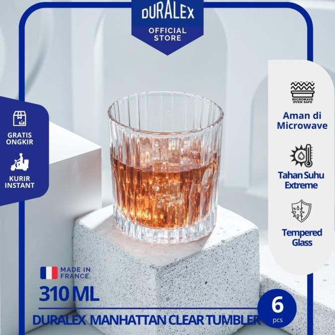 DURALEX Manhattan Tumbler Clear 310ml - 6 Pcs Gelas Kaca/Gelas Whiskey