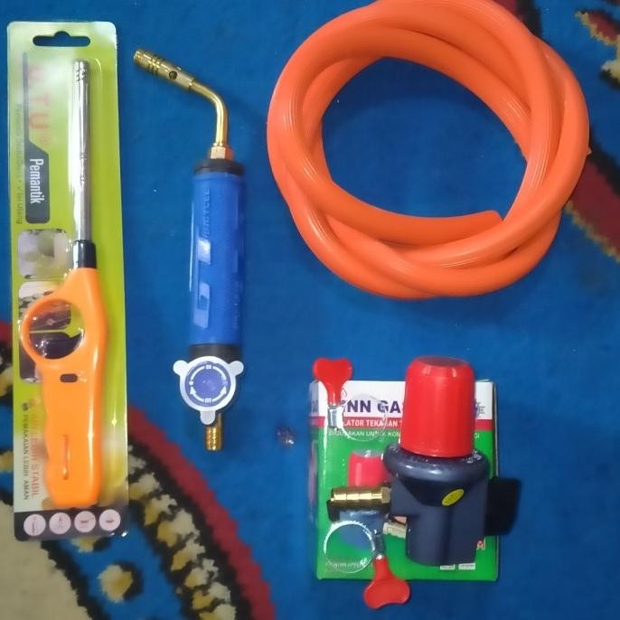 satu set gas torch alat las pipa ac,pipa kulkas