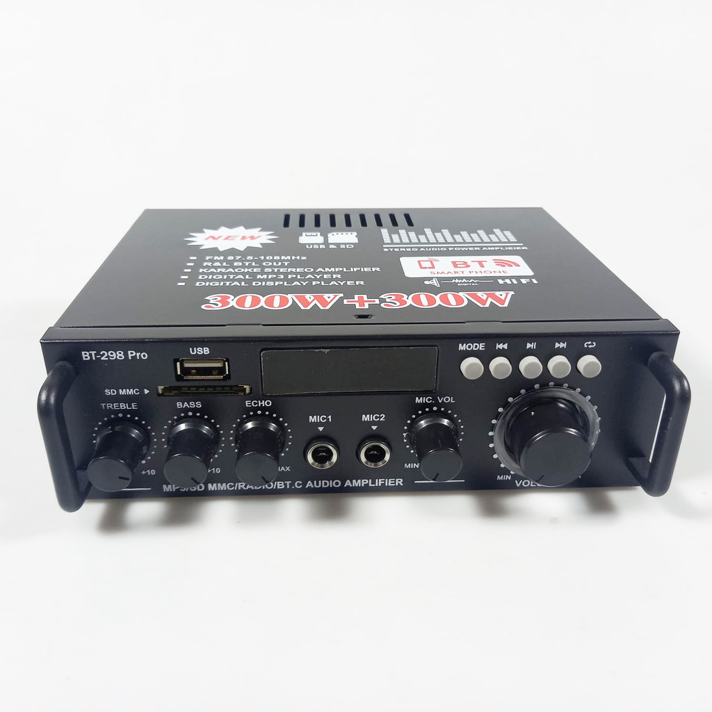 Audio Amplifier Bluetooth 5.0 HiFi 2 Channel Output - BT-298 Pro