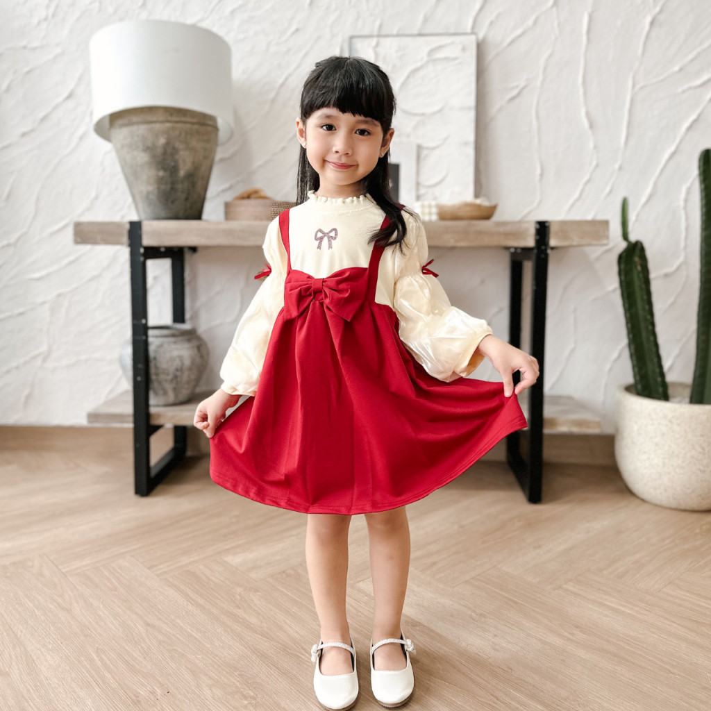 Dress Natal Anak Perempuan 2024 Umur 9 Thn 5 6 12 Tahun Baju Natall Kids Cewek 5Th 6Th Dresh Bayi Gs