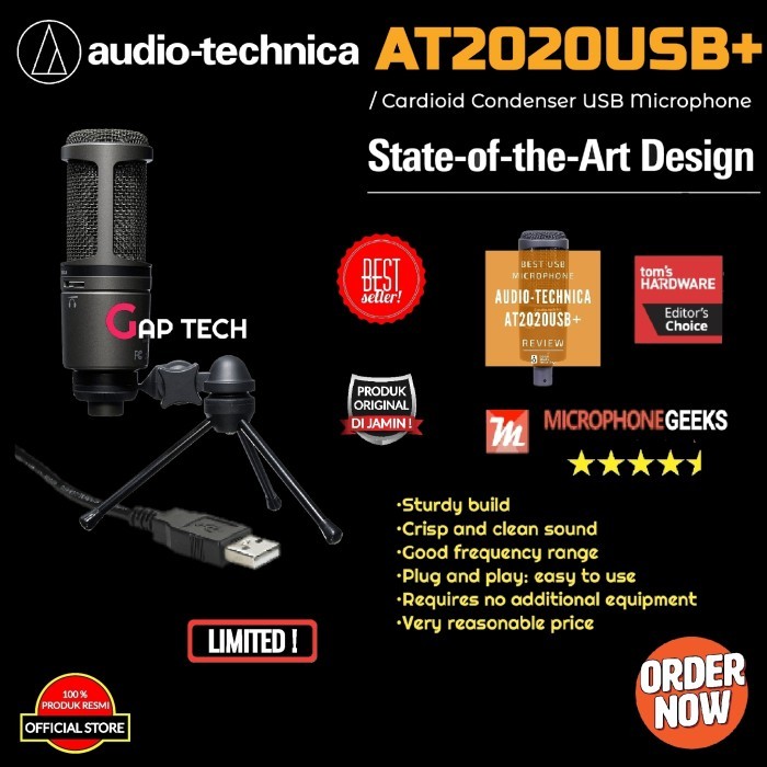 Promo Audio Technica At2020Usb+ / At2020Usb Plus / At2020 Usb+ Microphone