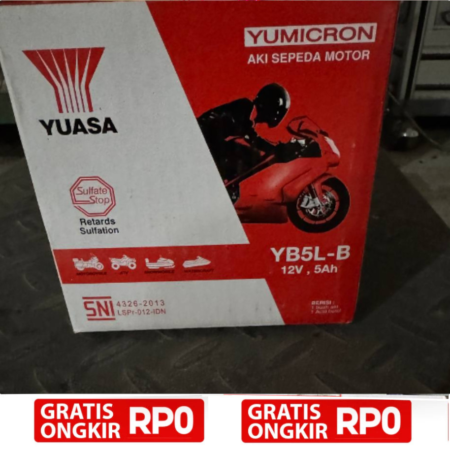 Aki Motor Yuasa YB5L-B / GM5Z-3B Original Asli 100%