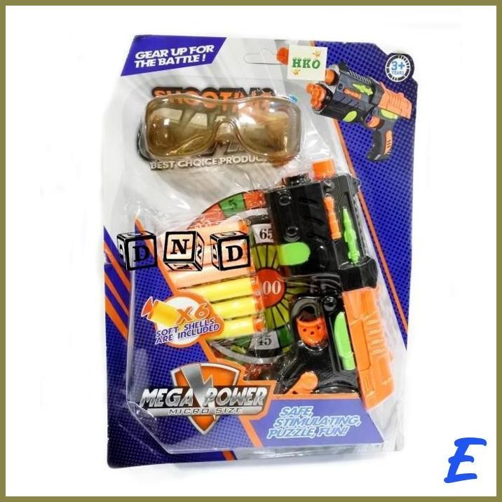 | DD | MAINAN ANAK MEGA POWER SHOOTING GAME SOFT BULLET GUN PISTOL KOKANG