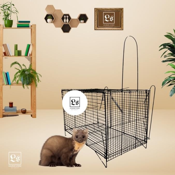 Kandang Jebakan/Perangkap Kucing/Musang/Tikus/Kelinci Lipat Jumbo