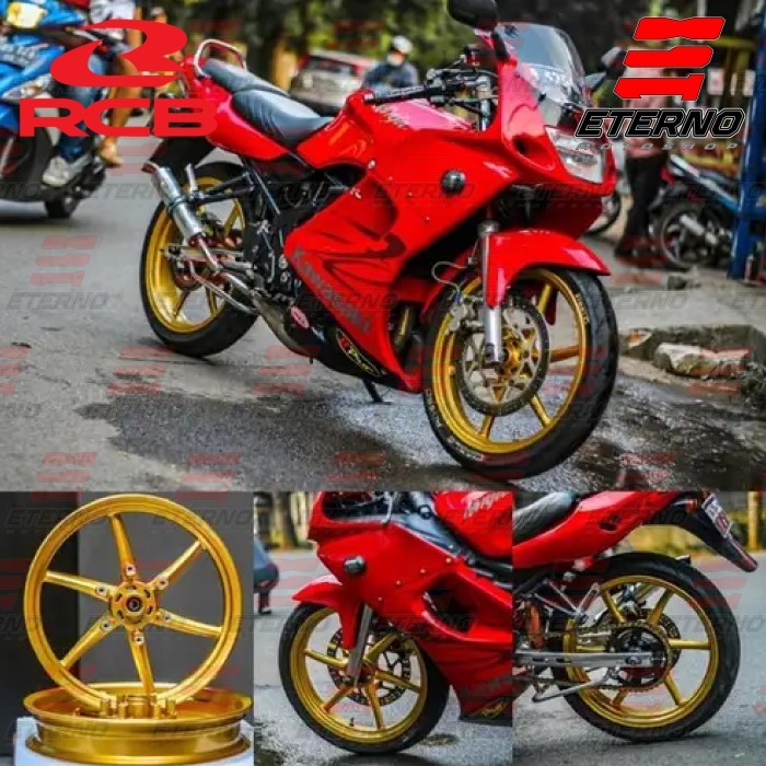 Velg RCB Ring 17 SP522 Palang 6 Ninja-150RR/ Ninja R HItam Gold