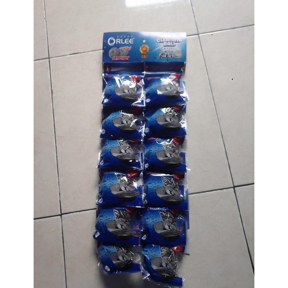 Terlaris Promo Grosir Gosok Panci Orle Gosok Panci Kawat/Stainless Anti Karat (Isi 12) Terlaris