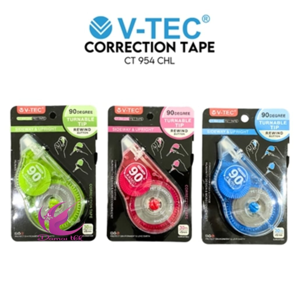 

Correction Tape V-tec CT-954 CHL - Tipe Ex Kertas