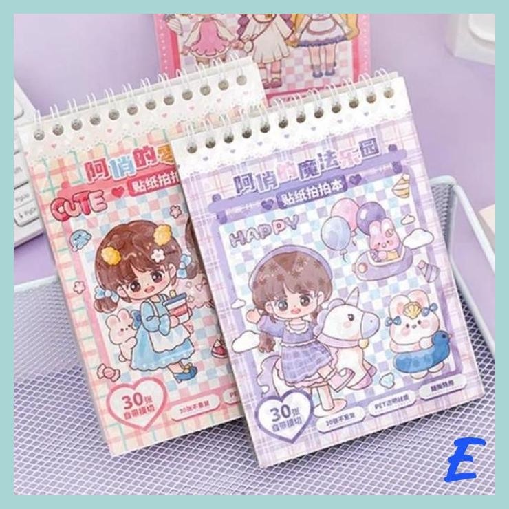 

| MIS | BUKU STIKER BINDER MOMO STICKER KOREA PET DIARY ANIME KARTUN MURAH