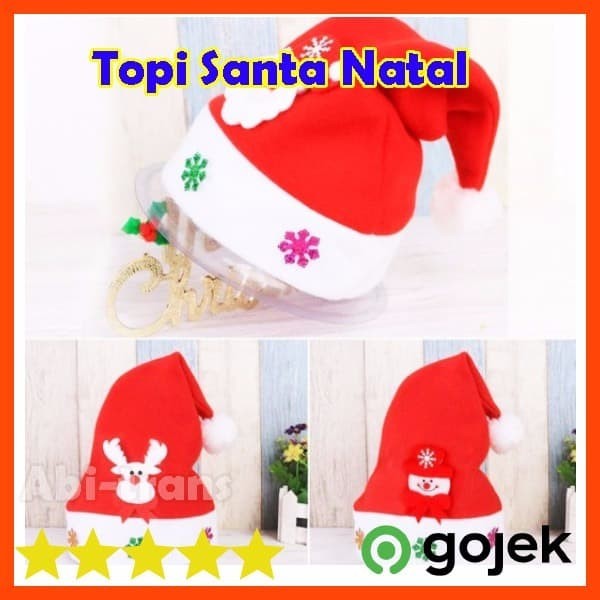 

Natal Topi Natal Murah / Topi Cartoon Santa Claus Merry christmas - 55.42 - Snowman Limited