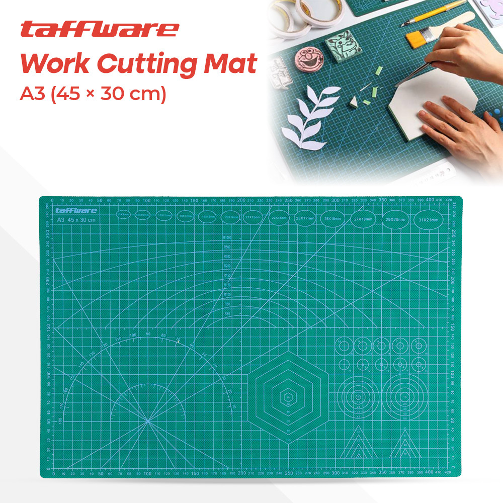 

Taffware Alas Potong Work Cutting Mat Pad A3 45 x 30cm Hj