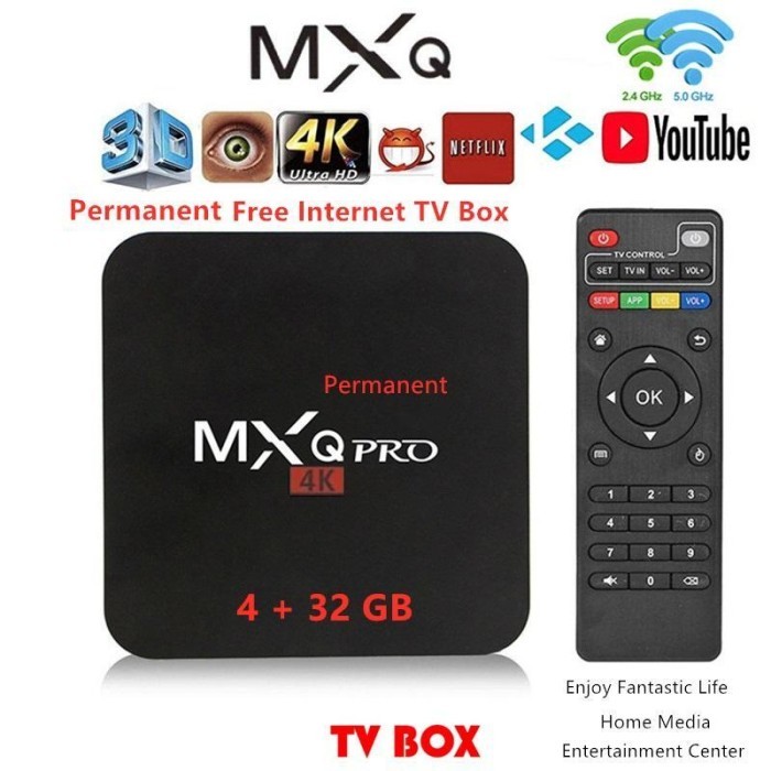 2+16GB&4+32GB&8+64GB Android TV BOX Android MXQ Pro 4K Internet TV MXQ
