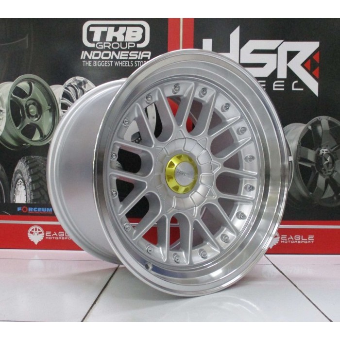 Velg Mobil Ring 17 HSR ATLANTIC Lebar 8,5/10 Baut 4 Silver Polis