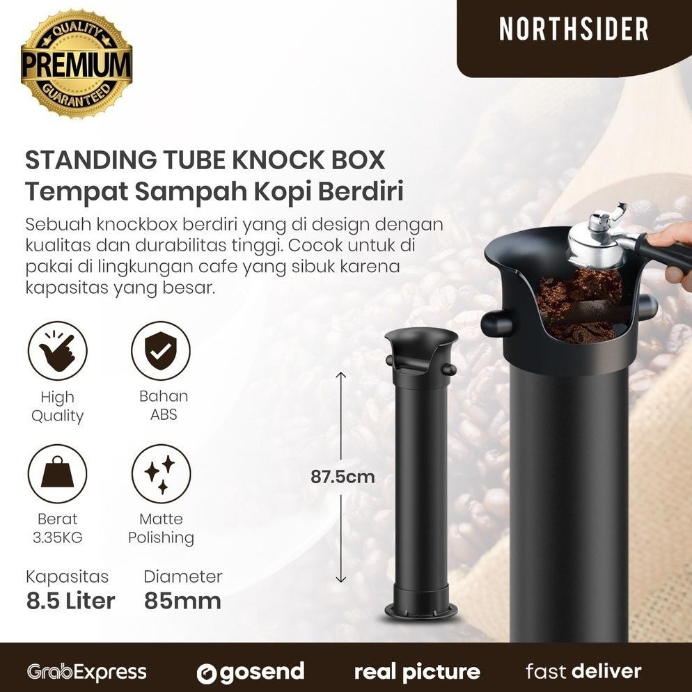 Standing coffee knock box tube bin coffee wadah ampas kopi berdiri