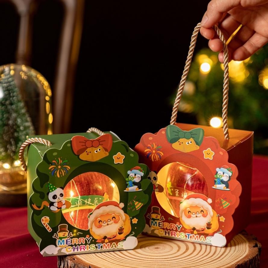 

(10Pcs) Kotak Kue Natal K2513 Santa Claus Christmas Box Dus Toples