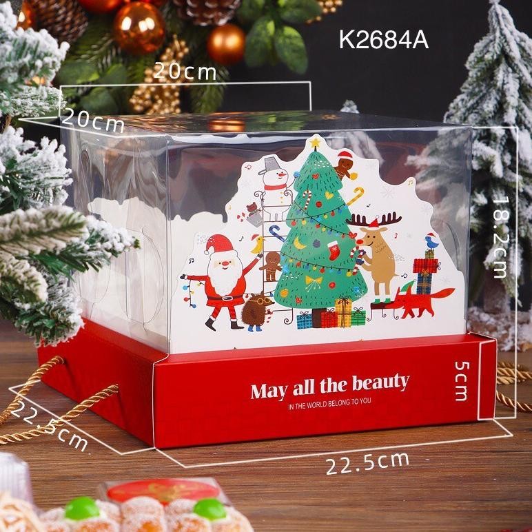 

Kotak Natal 3D K2684 Dus Mika Kue Tar Bolu Premium Christmas Cake Box | K26