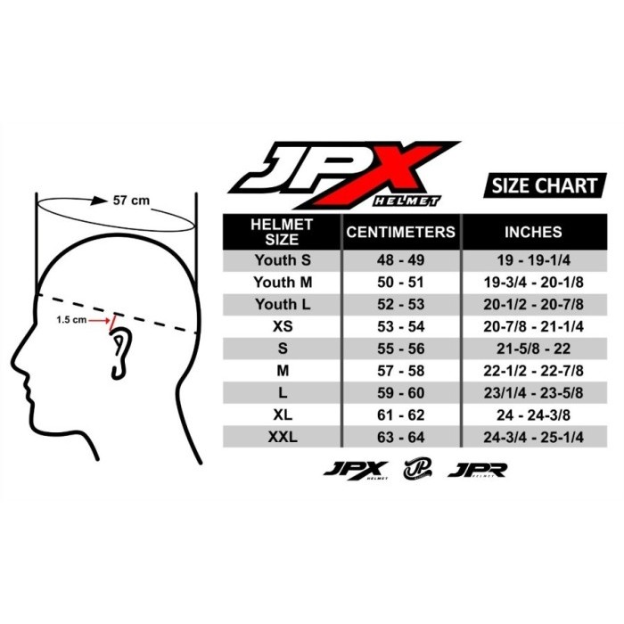 JPX HELM JP ROKR SOLID / BROKEN WHITE / RETRO CLASSIC