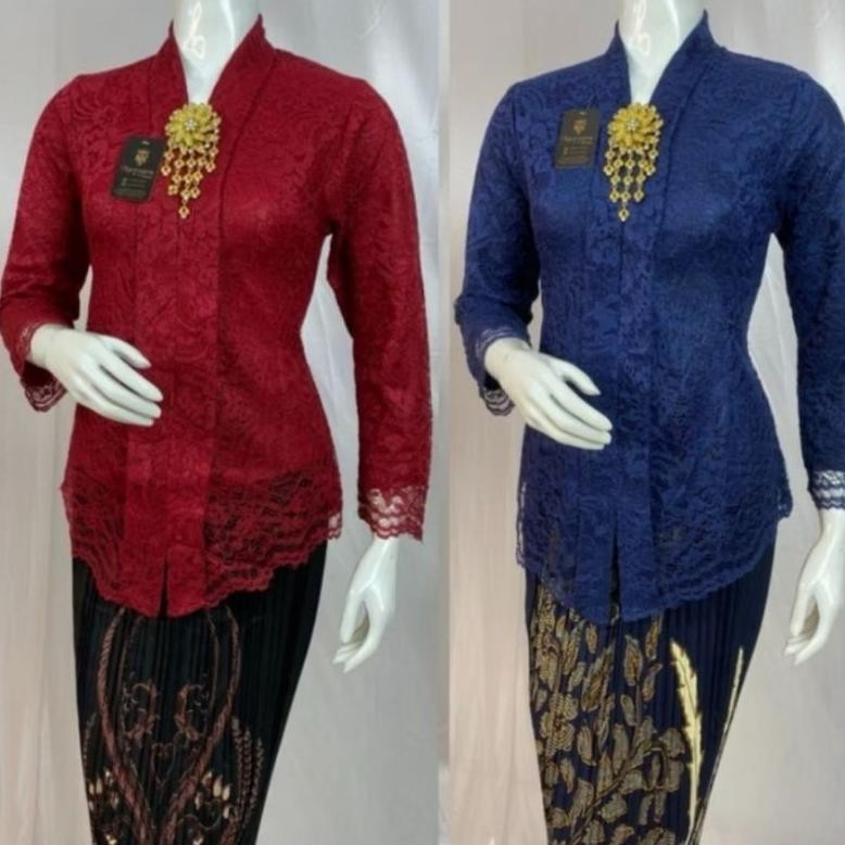 Kebaya Brokat Kartini Modern/Kebaya Pesta Brokat/Kebaya Floy Kartini/Baju Kebaya Pesta Natal/Baju Tr