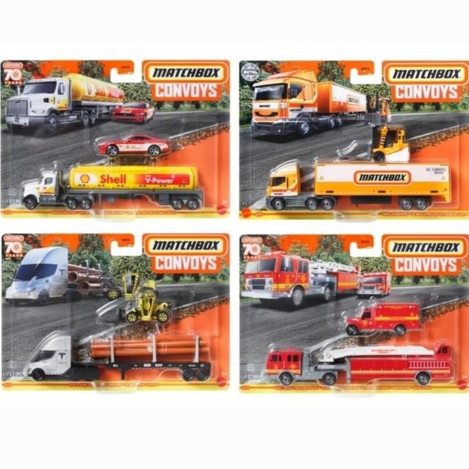 Matchbox Convoy Original Mattel Miniatur Diecast Truk Kontainer