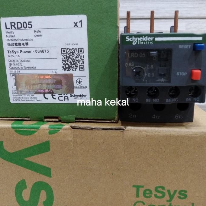 OVERLOAD KONTAKTOR SCHNEIDER LRD 05 0.63-1A/OVERLOAD SCHNEIDER/OVERLOAD KONTAKTOR 1011T