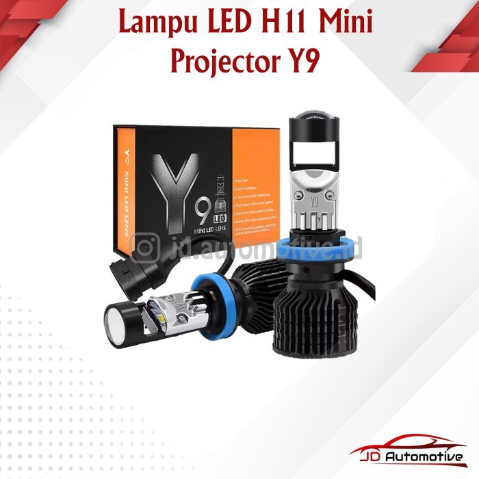 Led Utama/Foglamp Mobil Y9 Original Mini Projector H11