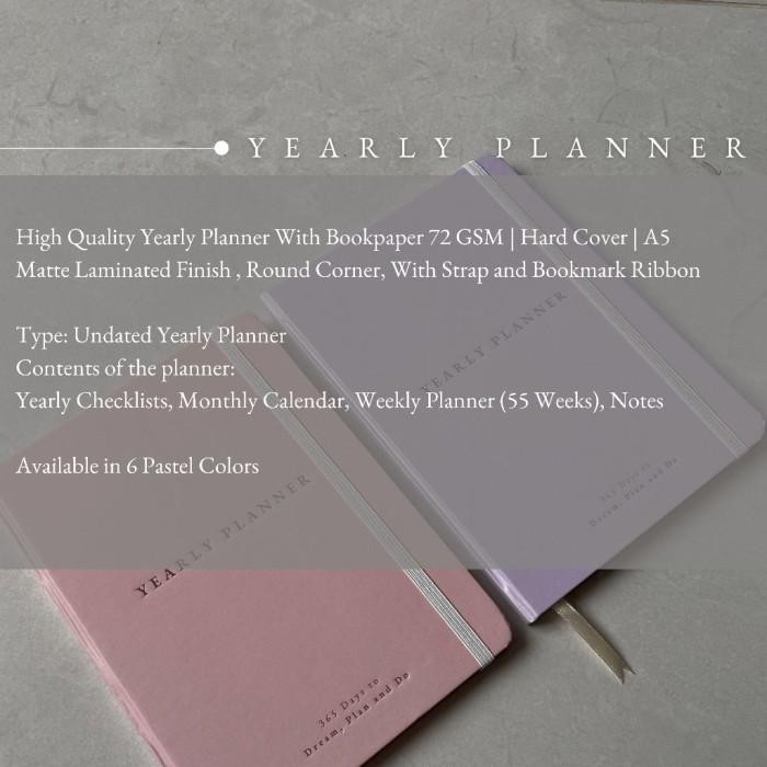 

Yearly Planner 2024 One Year Planner Hard Cover By Peulanopapers
