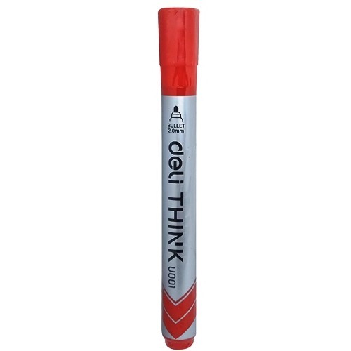 

S11294 SPIDOL DELI 100019803 U10040 PERMANENT MARKER INK BULLET TIP 1.5MM RED MAJU BERSAMA (20241125)