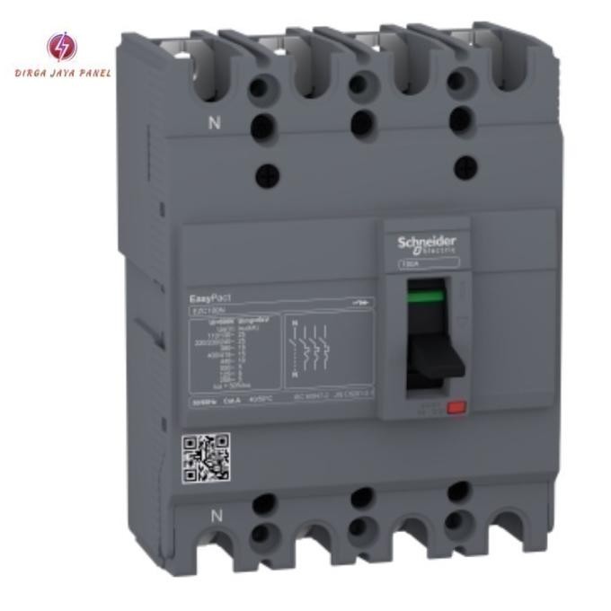 MCCB SCHNEIDER EZC100N4075 4P 75A 18KA EZC CIRCUIT BREAKER EASYPACT EZC100N SCHNEIDER ORIGINAL 1011T