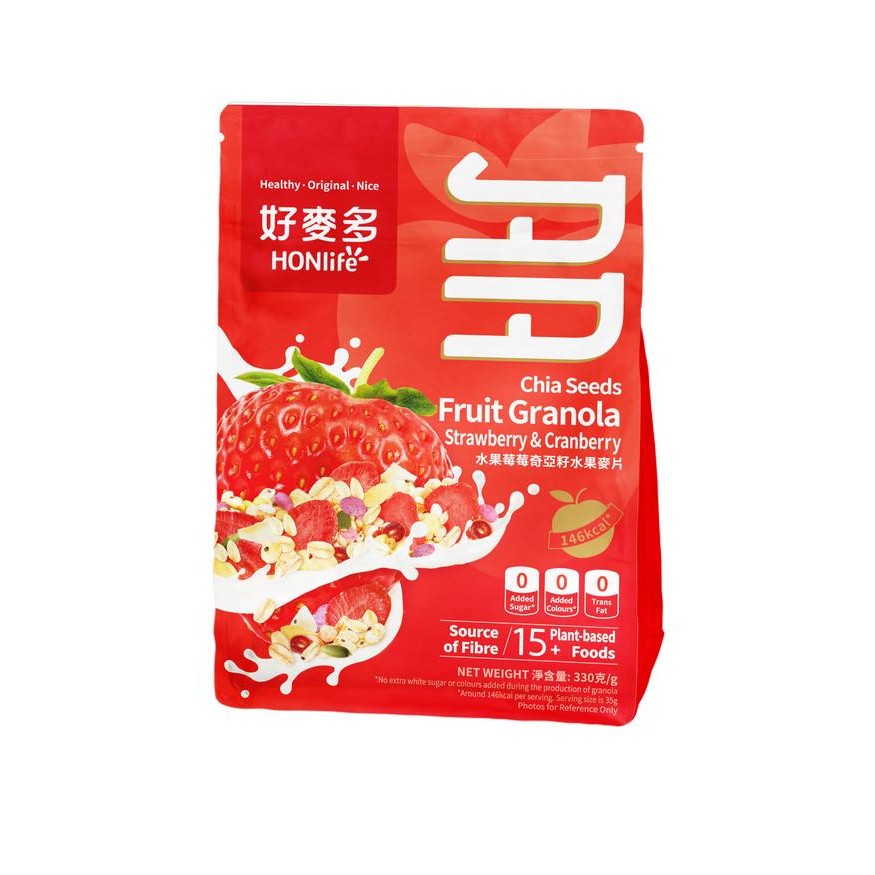 

Cereal Fruit Yogurt Granola | Sereal Honlife Chia Seed Cereal Granola Oatmeal | Fruit | Peach | Strawberry