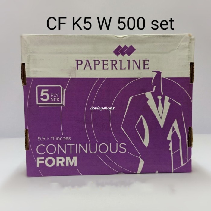

Continuous Form 9.5 x 11" 5 warna - Rangkap. CF K5 play Full Paperline