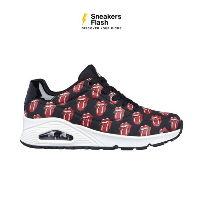 SKECHERS X Rolling Stones Uno Sepatu Sneakers Pria - 183101BKRD - Size 41