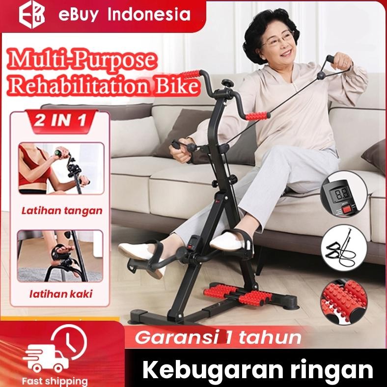Anton Sepeda Statis Dual Exerciser Sepeda Terapi  Sepeda Statis-Alat Terapi Stroke Kaki Dan Tangan